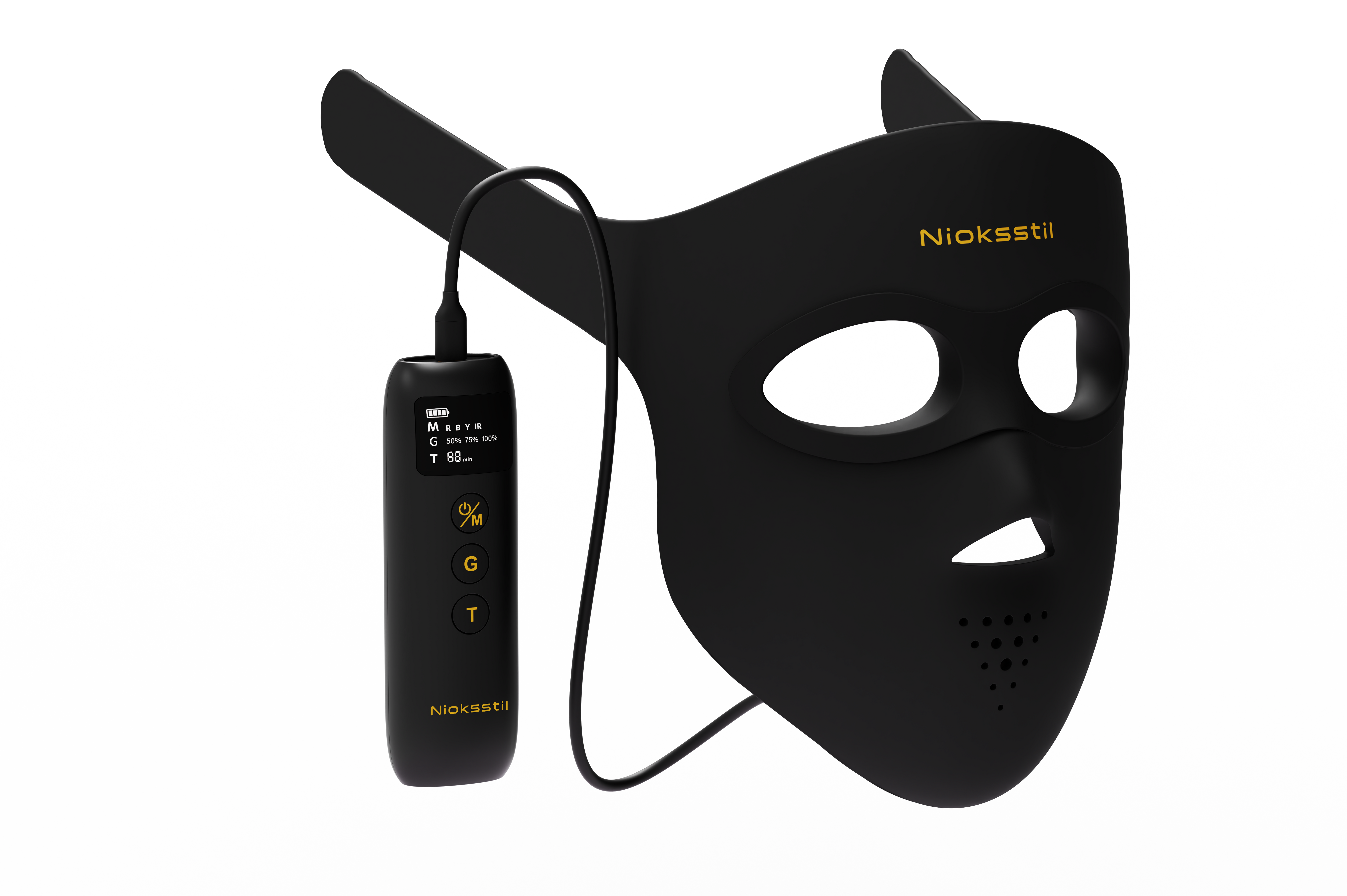Nioksstil 3D LED Light Therapy Mask, 376 LEDs