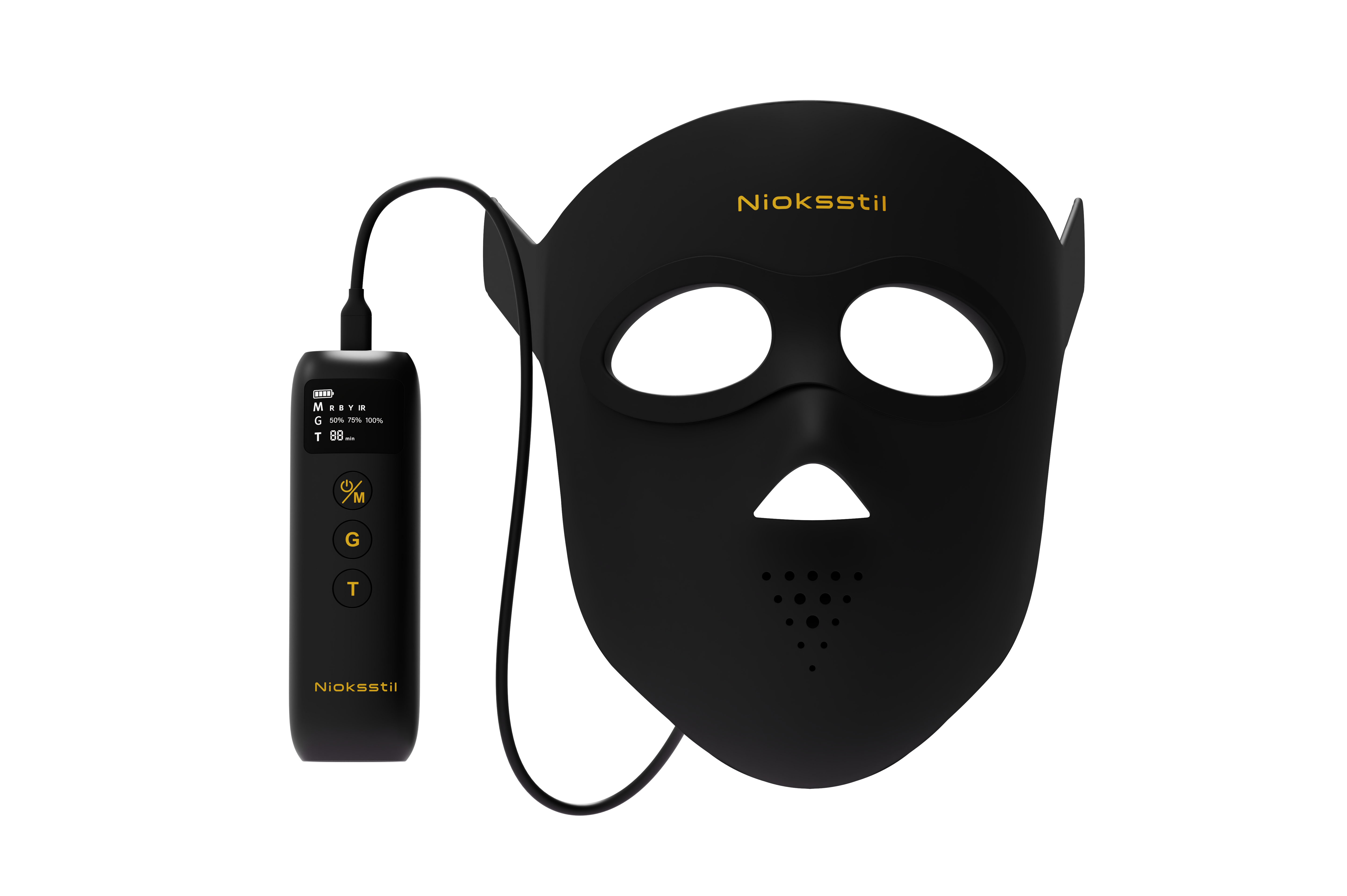 Nioksstil 3D LED Light Therapy Mask, 376 LEDs