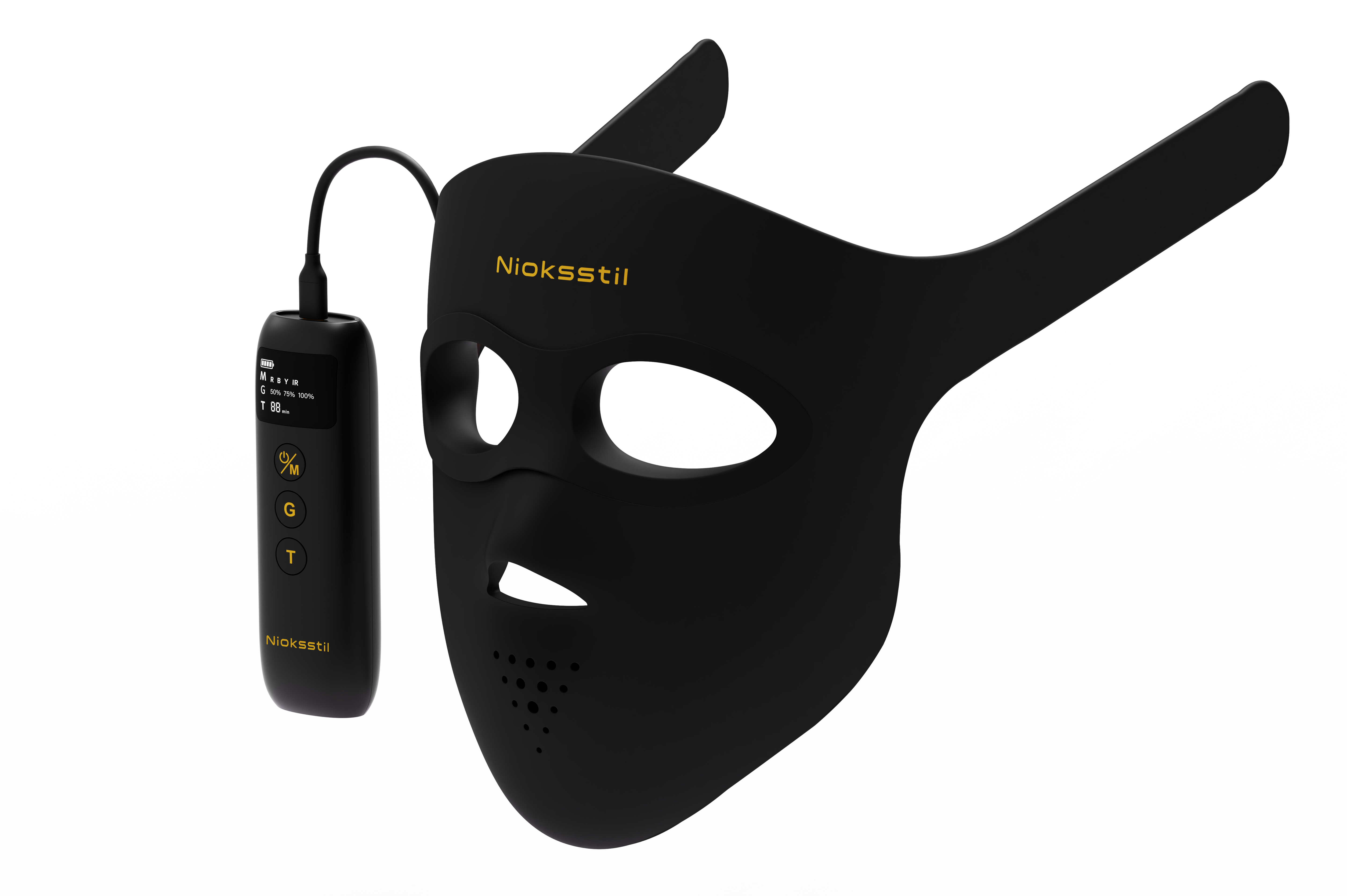Nioksstil 3D LED Light Therapy Mask, 376 LEDs