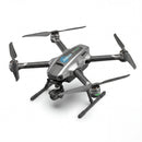 A silver and carbon fiber Avenlor quadcopter camera drone, equipped with a 3-axis gimbal for stabilized aerial photography and videography, suitable for professional and commercial applications.