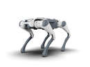 DEEP Robotics Lite3 Basic quadruped robot, a sleek white and grey robotic dog designed for industrial inspection, research, and education. This agile mobile platform features advanced motion control, front and rear obstacle detection, and a modular design for diverse applications in challenging environments.