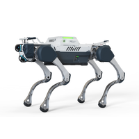 A DEEP Robotics X30 Pro quadruped robot, a white and dark grey four-legged industrial robot, standing on a light grey background. It features integrated cameras and sensors, designed for autonomous industrial inspection, surveillance, and navigation in hazardous and complex all-terrain environments, with IP67 protection and advanced mobility for climbing stairs.