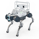 A white and grey DEEP Robotics X30 Pro quadruped robot, configured for industrial inspection, equipped with advanced sensors like cameras and LiDAR for autonomous navigation and monitoring in complex and hazardous environments.